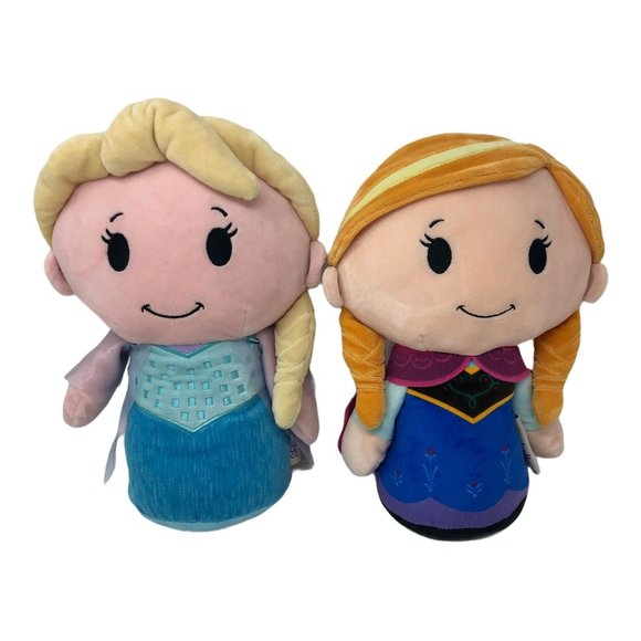 Disney, Hallmark Other - Hallmark Frozen Elsa Anna Lot of 2 Stuffed Plush Dolls Itty Bittys Large 11"